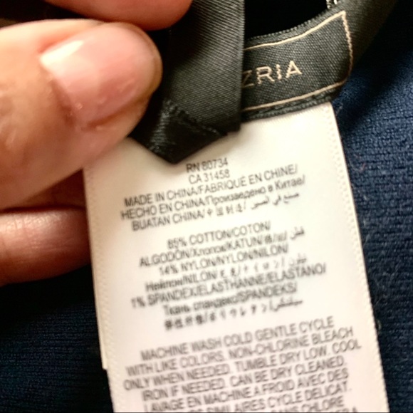 BCBGMAXAZRIA Fringe Cropped Blue Sleeveless TOP - Picture 8 of 8